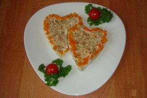 Салат Оранжевое сердце